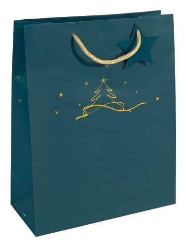 SIGEL GT034/5 Suuret Paperiset Lahjakassit 33 x 26 cm Setti 5 Bensiinisininen Joulu