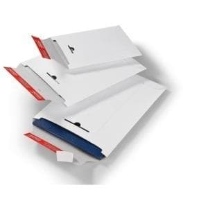 ColomPac postväska med återförslutning, DIN A4 av vit kartong, återförslutning för returer - 20 st (CP 012.03)