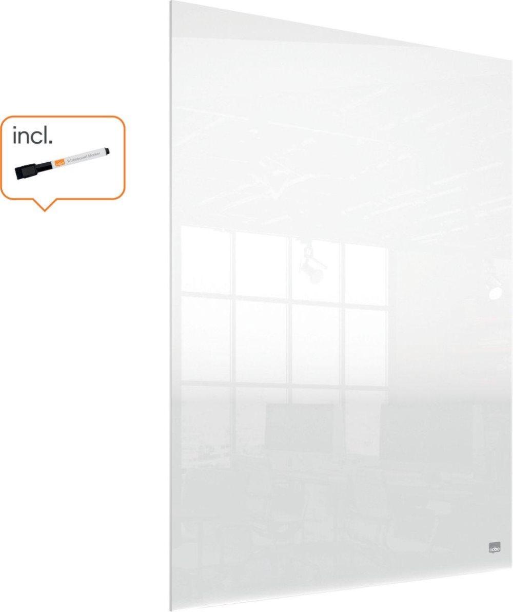 Nobo Portable Dry Erase Mini Whiteboard för skrivbord eller vägg - 600 x 450 millimeter - Inkluderar whiteboardmarkör och monteringsdynor - Transparen