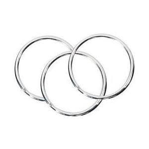Wedo 2623020 nyckelringar metallringar (20 mm diameter, ljusförnicklad) 100 delar, silver