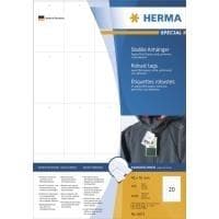 HERMA Robust Tags - Ikke-klæbende etiketter, perforeret - hvid - 42 x 70 mm - 2000 label(s) (100 ark x 20) (6871)