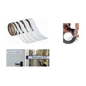 Maul 6523902 Identifieringstejp, magnetisk, 3000 mm x 5 cm, 1 mm, vit