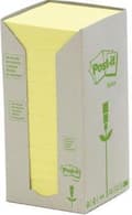 Miniatyrbillede 3 af 3: 3M Post-it memoblok Genbrugt Tower, 76x76 mm, gul, pakke med 16 stk.