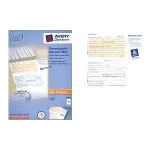 Avery Zweckform - papir - aftageligt klæbemiddel - mikroperforeret - hvid - A4 (210 x 297 mm) - 90 g/m² - 200 ark printformularer (2817-200)