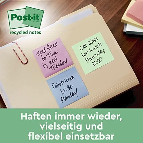 Post-it genbrugssedler Rainbow sticky notes standard assorterede farver 6 puder (7100259123)