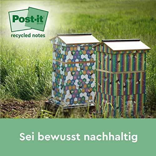 Post-it genbrugssedler Rainbow sticky notes standard assorterede farver 6 puder (7100259123)