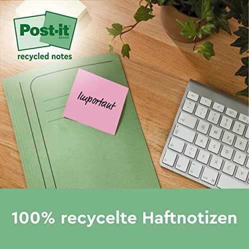 Post-it genbrugssedler Rainbow sticky notes standard assorterede farver 6 puder (7100259123)