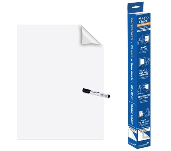 Legamaster - maaginen kartta - taulu - folio - 60x80cm - valkoinen - 25 arkkia