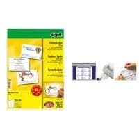Sigel - Mikroperforerede visitkort - lyse hvide - 85 x 55 mm - 185 g/m2 - 600 kort (60 ark x 10) (DP930)