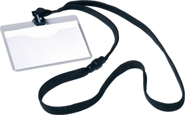 Kestävä DURABLE Namensschild Textilband 10 6x9cm 10er Pck musta