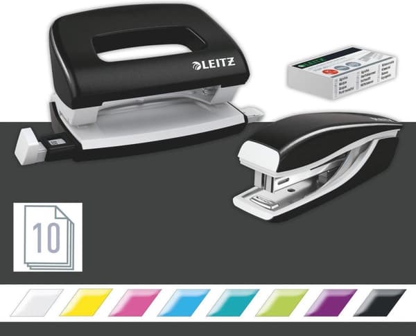 Leitz Hæftemaskine+Punch Mini NeXXt Leitz WOW Blist.bk