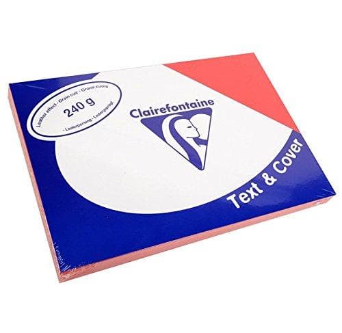 Clairefontaine Paket med 10 pqts om 100 omslag Bindande text & omslag Läder 240gsm A4 210 x 297mm Röd Turkisk