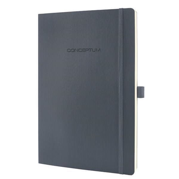 notesbog Sigel Conceptum Pure softcover A4 mørkegrå ternet SI-CO318