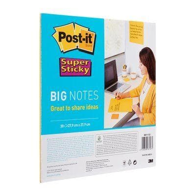 3M Post-it Super Sticky Big Setelit, keltainen, 279 mm x 279 mm, 30 arkkia
