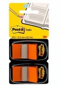Miniatyrbillede 1 af 2: Post-it® Index Standard, Duo Pack, Orange, 25,4 x 43,2 mm, 50 tapper/dispenser