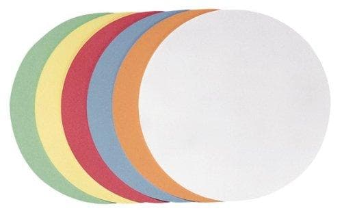 FRANKEN moderatorkort, cirkel, diameter: 195 mm, assorteret i farverne: hvid, lyseblå, rød, gul, orange og grøn (UMZH 20 99)