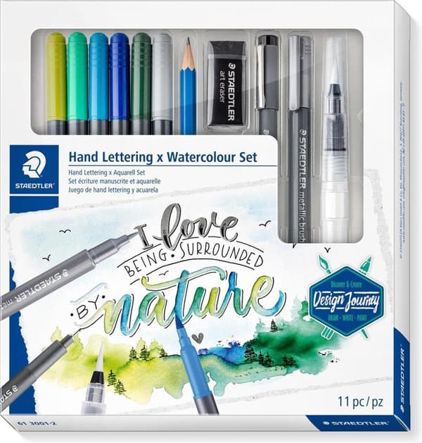 Staedtler akvarel- og håndbogstavssæt