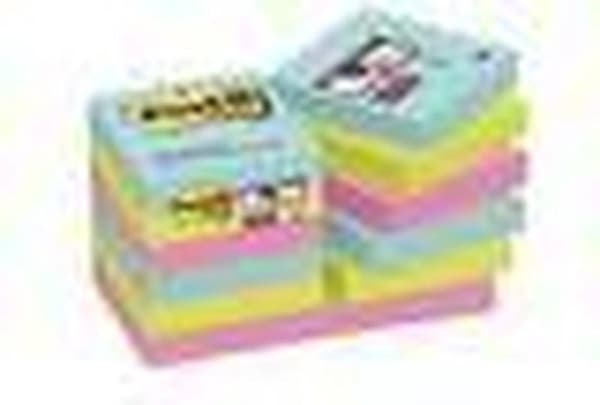 Post-it® Super Sticky Notes - Farvesæt Miami, Aquawave, Neongrøn, Neon Pink - 47,6 mm x 47,6 mm