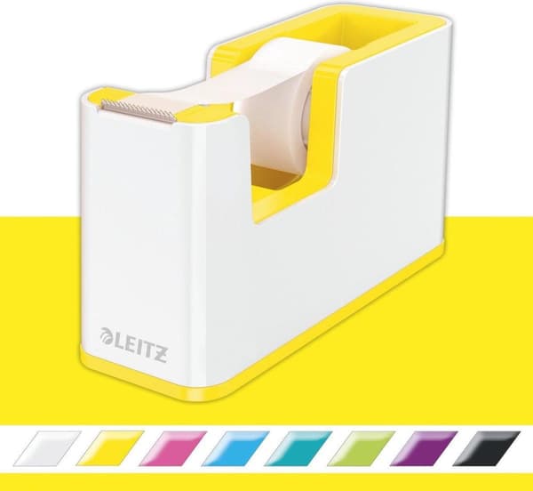 Leitz WOW Tape Holder - Gul/Hvid