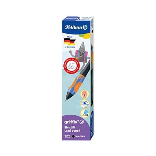 Pelikan griffix elevens blyant neon sort til venstrehåndede, ergonomisk grebszone, klikmekanisme, - 1 stk (821100)