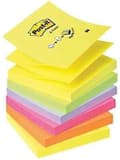 Miniatyrbillede 4 af 6: Post-it® Z-Notes Refills - Gul (2), Grøn (1), Lilla (1), Pink (1), Orange (1) - Pakke med 6