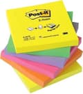 Miniatyrbillede 1 af 6: Post-it® Z-Notes Refills - Gul (2), Grøn (1), Lilla (1), Pink (1), Orange (1) - Pakke med 6