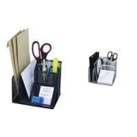 Wedo 65554 Butler Office penholder (4 rum og skrå hylde, trådmetal) sølv
