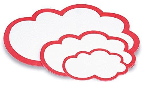 magnetoplan moderointikortit pilvet isot, 620 x 370 mm väri: valkoinen - punainen (111152004)