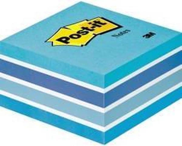 Post-it®-muistilaput, kuutio, pastellinsininen, 76 x 76 mm, 450 arkkia/kuutio