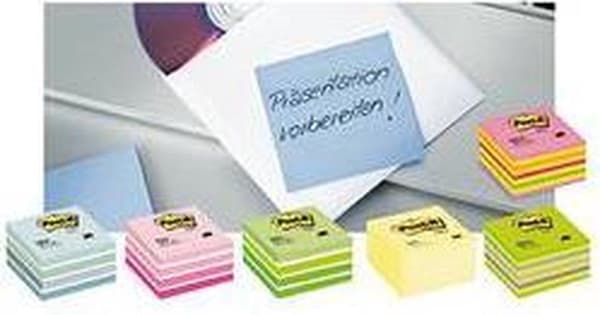 Post-it®-muistilaput, kuutio, pastellinsininen, 76 x 76 mm, 450 arkkia/kuutio