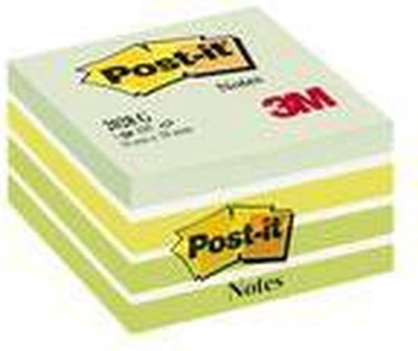 Post-it®-sedler, terning, pastelgrøn, 76 x 76 mm, 450 blade/terning