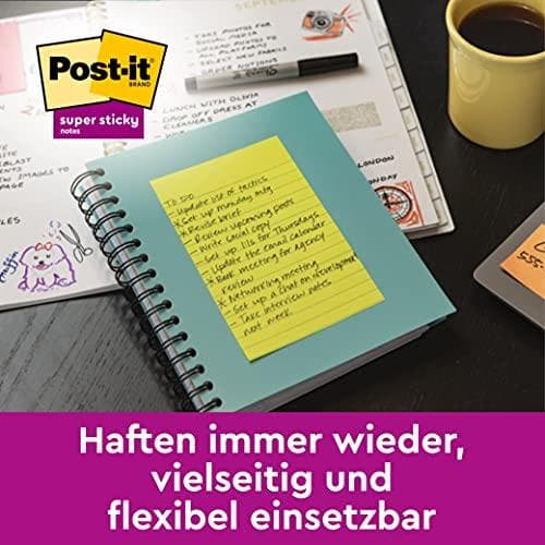 3M Post-it Notes Super Sticky Meeting (6445-4SS)