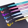 Miniatyrbillede 4 af 6: Kores filtpen børstespids markør i metallisk stil i metalliske farver, børstespids, ideel til - 1 stk (M21461)