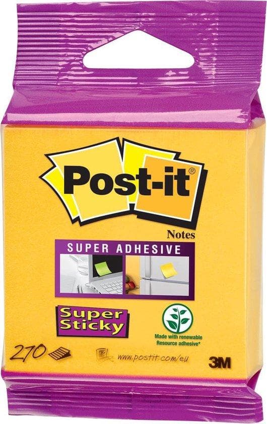 Postitussetelit Super Sticky 2014-S 76x76mm 270sh. narsissin keltainen (2014-S)