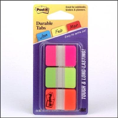 Post-it® Index Strong, Pink, Grøn, Orange, 25,4 x 38 mm, 22 tapper/farve/dispenser