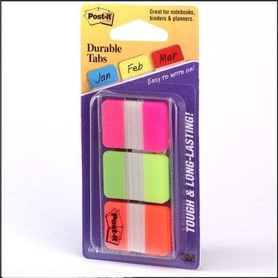 Post-it® Index Strong, Pink, Grøn, Orange, 25,4 x 38 mm, 22 tapper/farve/dispenser