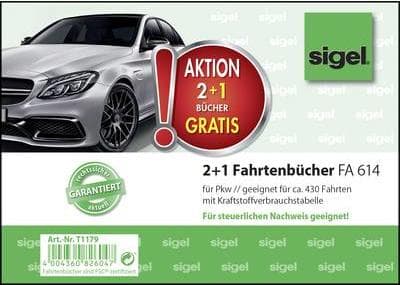 Signeret logbog T1179 DIN A6 liggende Antal ark: 40 3 stk./pak. 1 pakke (T1179)
