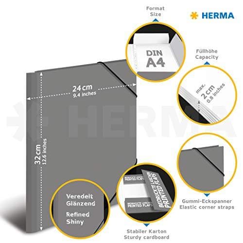 Herlitz 11293610 kierretyyny A4 mukaan, puuton paperi, 80 arkkia, läpinäkyvä sininen