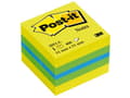 Miniatyrbillede 2 af 7: Post-it®-sedler, miniterning, neongul, grøn, blå, 51 x 51 mm, 400 ark/terning