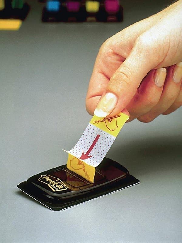 Post-it® Index Standard, Sign Here, 25,4 x 43,2 mm, 50 flikar/dispenser