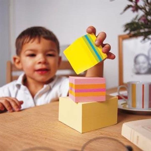 Post-it® Notes, Mini Cube, Neon Pink, Orange, Ultra Pink, 51 x 51 mm, 400 ark/terning
