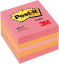 Miniatyrbillede 4 af 6: Post-it® Notes, Mini Cube, Neon Pink, Orange, Ultra Pink, 51 x 51 mm, 400 ark/terning