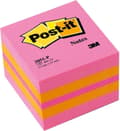 Miniatyrbillede 1 af 6: Post-it® Notes, Mini Cube, Neon Pink, Orange, Ultra Pink, 51 x 51 mm, 400 ark/terning