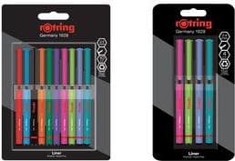 Herlitz fineliner finfiberpenna 0,4 mm kul färgblister med 10 st (2166220)