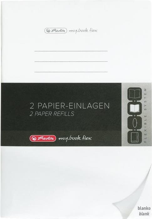 Herlitz 50034109 refill för notebook flex, A4, 2 x 40 tomma ark, 1 st.