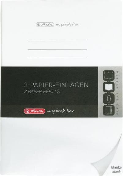 Herlitz 50034130 refill til notebook flex, A5, 2 x 40 blanke ark, 1 stk.