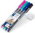 Pikkukuva 4 / 4: STAEDTLER Lumocolor pysyvä kynä M 317 - Laatikko 4 väriä