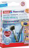 Miniatyrbillede 1 af 6: Tesa Powerstrips Transparent, bæreevne 1 kg, gennemsigtig, blister med 8 stk