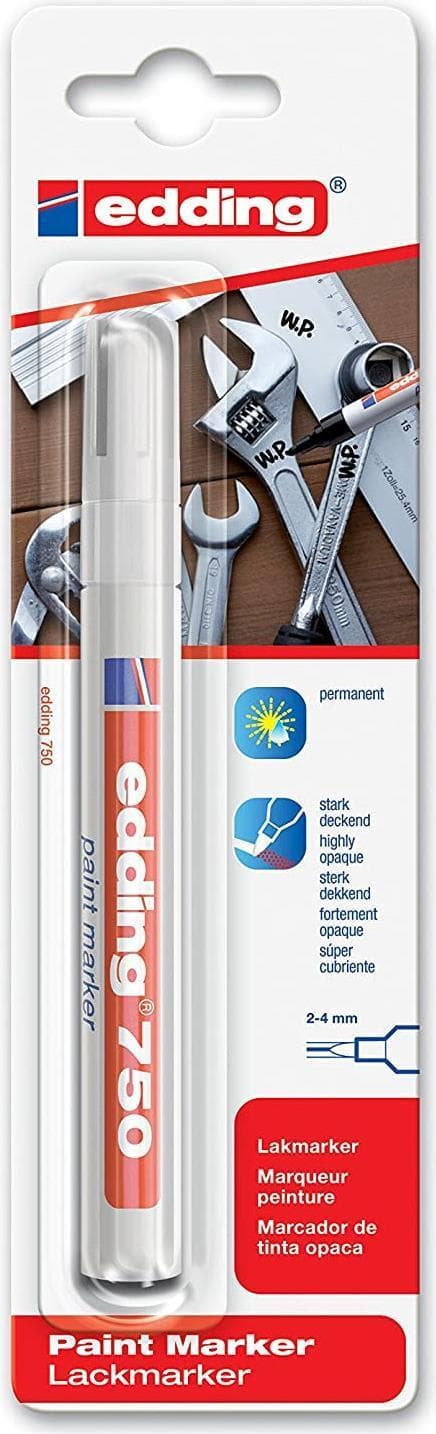 Edding 750 - hvid - hvid - 1 farver - kuglespids - rund - 2 mm (4-750-1-3049)