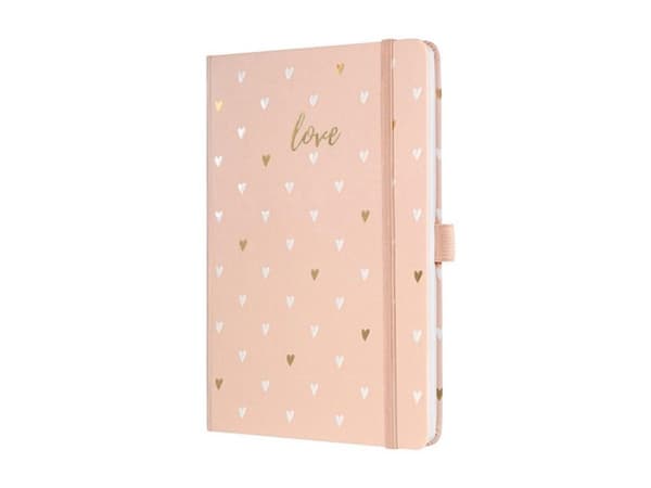 Sigel - notesbog - A5 - Jolie Beauty - 174 sider - linje - 80 gram papir - Pink Love - SI-JN335